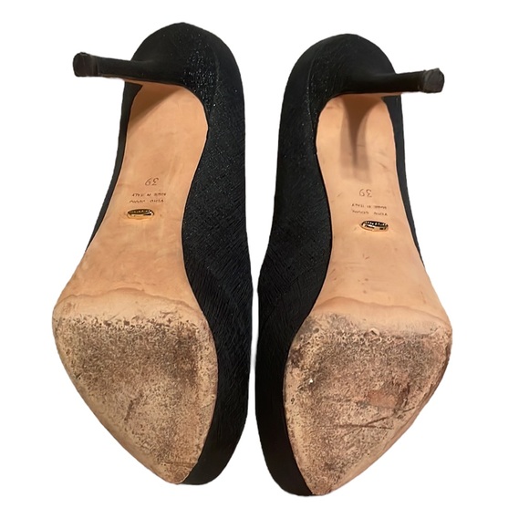 Sergio Rossi MSRP grey glitter 4 inch heels - Picture 7 of 11